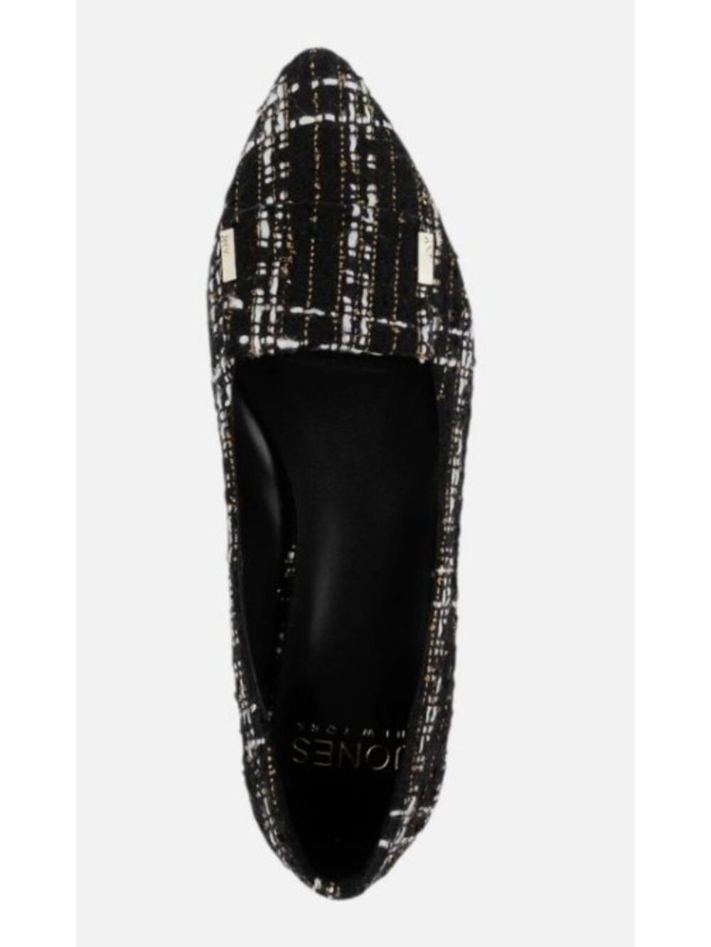 Jones New York Women's Black Tweed Quesheen Pointed Toe Tailored Flats Size 8M - Picture 4 of 15